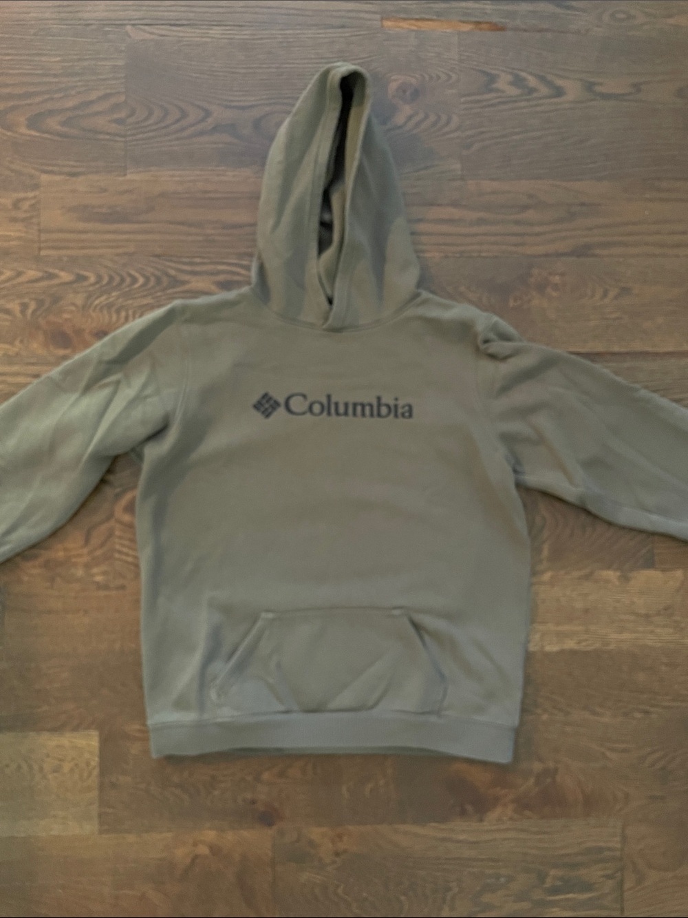 Columbia Youth XL Olive Hoodie with Black Logo